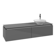 V&B Waschtischunterschrank Legato 160x38x50cm, WT rechts, Glossy Grey