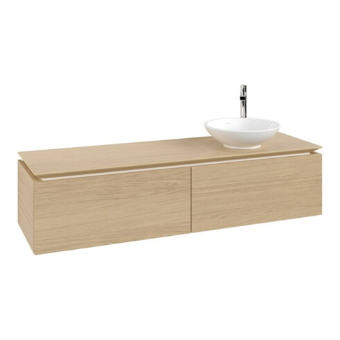 V&B Waschtischunterschrank Legato 160x38x50cm, WT rechts, Nordic Oak