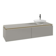V&B Waschtischunterschrank Legato 160x38x50cm, WT rechts, Soft Grey