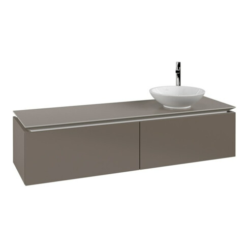 V&B Waschtischunterschrank Legato 160x38x50cm, WT rechts, Truffle Grey
