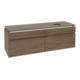 V&B Waschtischunterschrank Legato 160x50x50cm, WT R, m LED, Ariz. Oa-1