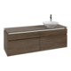V&B Waschtischunterschrank Legato 160x50x50cm, WT R, m LED, Ariz. Oa-3