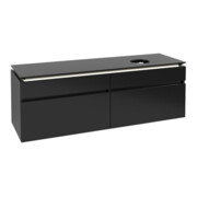 V&B Waschtischunterschrank Legato 160x50x50cm, WT R, m LED, bl ma Lac