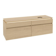 V&B Waschtischunterschrank Legato 160x50x50cm, WT R, m LED, Nord Oa
