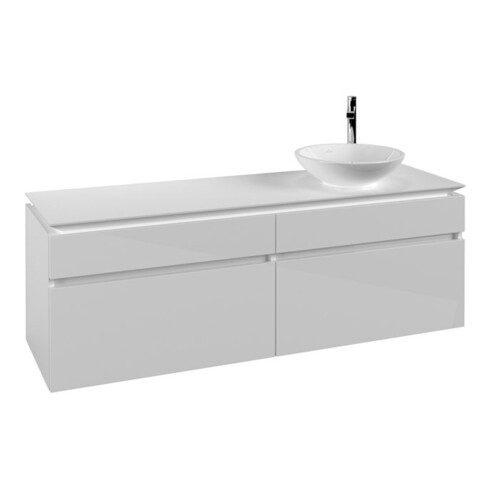 V&B Waschtischunterschrank Legato 160x50x50cm, WT rechts, Glossy White