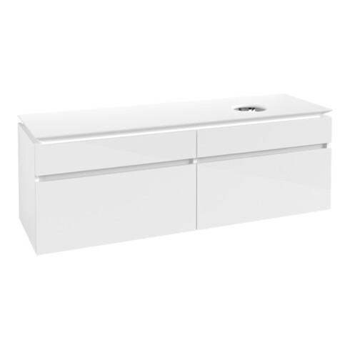 V&B Waschtischunterschrank Legato 160x50x50cm, WT rechts, Glossy White