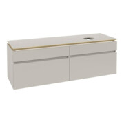 V&B Waschtischunterschrank Legato 160x50x50cm, WT rechts, Soft Grey