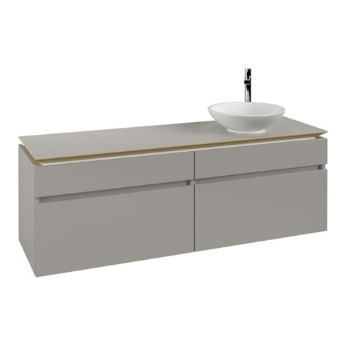 V&B Waschtischunterschrank Legato 160x50x50cm, WT rechts, Soft Grey