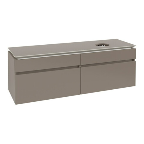 V&B Waschtischunterschrank Legato 160x50x50cm, WT rechts, Truffle Grey