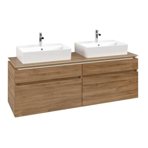 V&B Waschtischunterschrank Legato 160x55x50cm, f 2 Waschtische, Kansas Oak