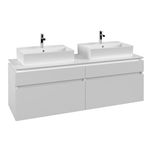 V&B Waschtischunterschrank Legato 160x55x50cm, f 2 Waschtische, White Matt