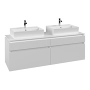 V&B Waschtischunterschrank Legato 160x55x50cm, f 2 Waschtische, White Matt