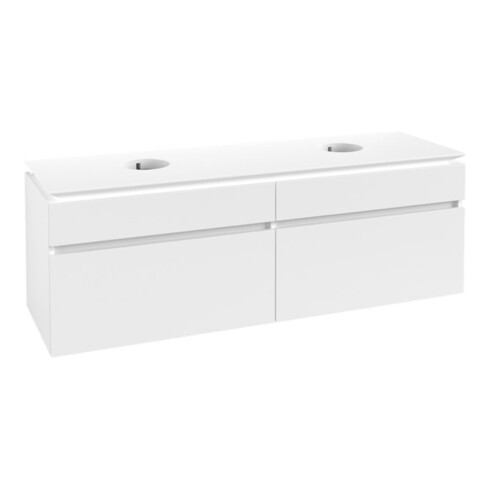 V&B Waschtischunterschrank Legato 160x55x50cm, f 2 Waschtische, White Matt