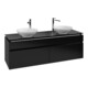 V&B Waschtischunterschrank Legato 160x55x50cm, f 2 WT, Black Matt Lacquer-3