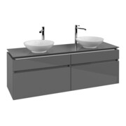 V&B Waschtischunterschrank Legato 160x55x50cm, f 2 WT, Glossy Grey