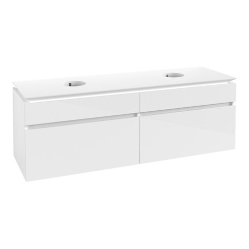 V&B Waschtischunterschrank Legato 160x55x50cm, f 2 WT, Glossy White