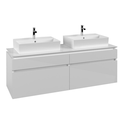 V&B Waschtischunterschrank Legato 160x55x50cm, f 2 WT, Glossy White