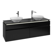 V&B Waschtischunterschrank Legato 160x55x50cm, f 2 WT, m LED, bl ma Lac