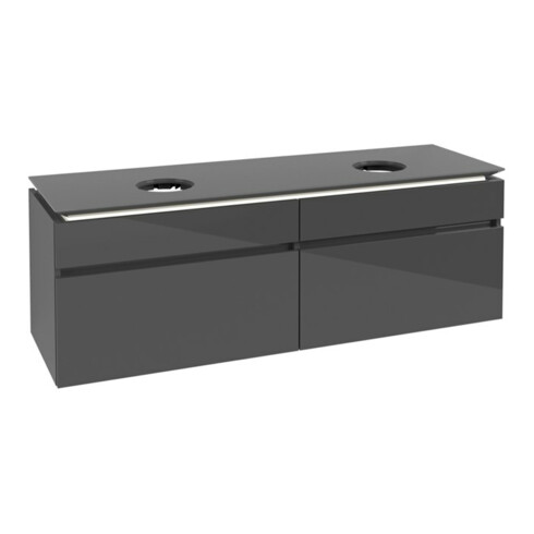 V&B Waschtischunterschrank Legato 160x55x50cm, f 2 WT, m LED, glo Gr