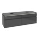 V&B Waschtischunterschrank Legato 160x55x50cm, f 2 WT, m LED, glo Gr-3