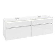 V&B Waschtischunterschrank Legato 160x55x50cm, f 2 WT, m LED, glo wh.
