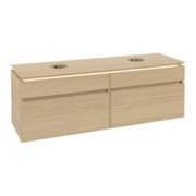 V&B Waschtischunterschrank Legato 160x55x50cm, f 2 WT, m LED, Nord Oa