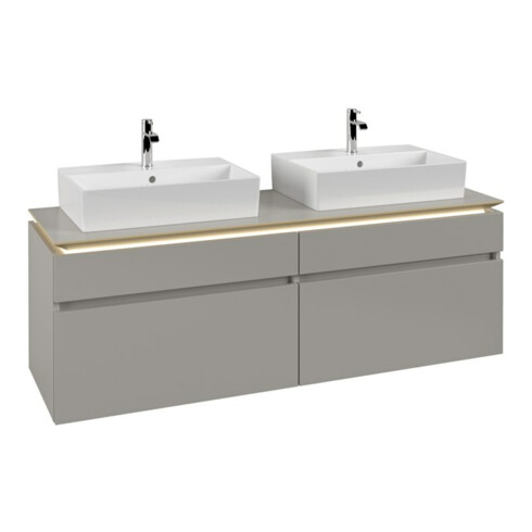 V&B Waschtischunterschrank Legato 160x55x50cm, f 2 WT, m LED, so Gr