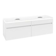 V&B Waschtischunterschrank Legato 160x55x50cm, f 2 WT, m LED, wh. ma
