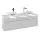 V&B Waschtischunterschrank Legato 160x55x50cm, f 2 WT, m LED, wh. ma-3