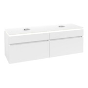 V&B Waschtischunterschrank Legato 160x55x50cm, f 2 WT, m LED, wh. ma