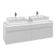 V&B Waschtischunterschrank Legato 160x55x50cm, f 2 WT, m LED, wh. ma-3
