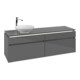 V&B Waschtischunterschrank Legato 160x55x50cm, WT li, m LED, glo Gr-3