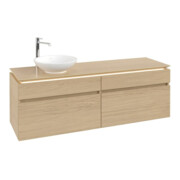 V&B Waschtischunterschrank Legato 160x55x50cm, WT li, m LED, Nord Oa