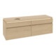 V&B Waschtischunterschrank Legato 160x55x50cm, WT li, m LED, Nord Oa-3