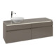 V&B Waschtischunterschrank Legato 160x55x50cm, WT li, m LED, Truffle Gr-1