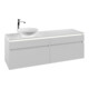 V&B Waschtischunterschrank Legato 160x55x50cm, WT li, m LED, wh. ma-3