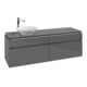 V&B Waschtischunterschrank Legato 160x55x50cm, WT links, Glossy Grey-3