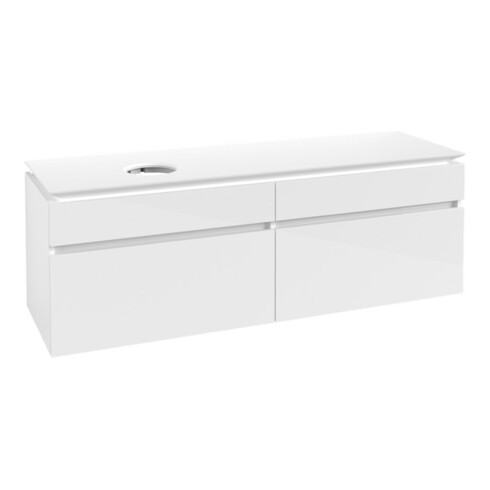V&B Waschtischunterschrank Legato 160x55x50cm, WT links, Glossy White