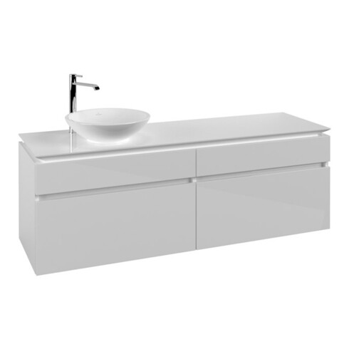 V&B Waschtischunterschrank Legato 160x55x50cm, WT links, Glossy White