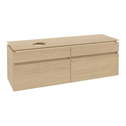 V&B Waschtischunterschrank Legato 160x55x50cm, WT links, Nordic Oak