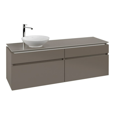 V&B Waschtischunterschrank Legato 160x55x50cm, WT links, Truffle Grey