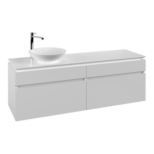 V&B Waschtischunterschrank Legato 160x55x50cm, WT links, White Matt