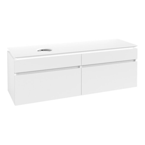 V&B Waschtischunterschrank Legato 160x55x50cm, WT links, White Matt