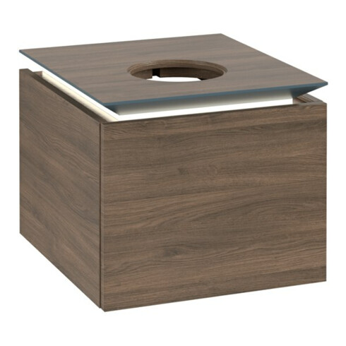 V&B Waschtischunterschrank Legato 45x38x50cm, WT m, m LED, Ariz. Oa