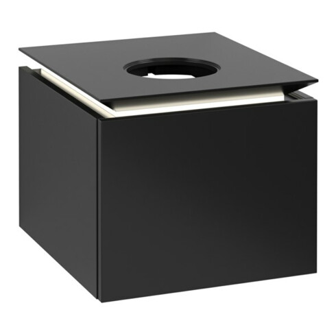 V&B Waschtischunterschrank Legato 45x38x50cm, WT m, m LED, bl ma Lac