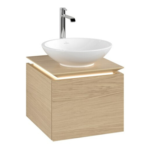 V&B Waschtischunterschrank Legato 45x38x50cm, WT m, m LED, Nord Oa