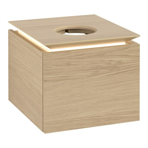 V&B Waschtischunterschrank Legato 45x38x50cm, WT m, m LED, Nord Oa