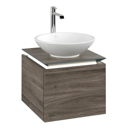 V&B Waschtischunterschrank Legato 45x38x50cm, WT m, m LED, st. Oa