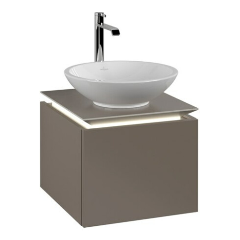 V&B Waschtischunterschrank Legato 45x38x50cm, WT m, m LED, Truffle Gr