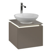 V&B Waschtischunterschrank Legato 45x38x50cm, WT m, m LED, Truffle Gr